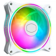 Image of Cooler Master MasterFan MF120 Halo ARGB LED PWM White Case Fan - 120mm