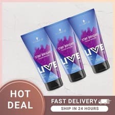 Image of Schwarzkopf Live Stay Bright Colour Booster Shampoo Purple Punk  150 Ml-3 Pack