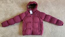 Image of Jordan Essential Puffer Coat Jacket Cherrywood Red DQ7348 680 S-XL RRP £169.99