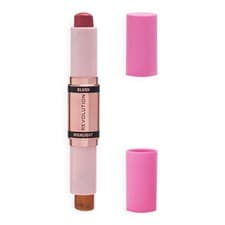 Image of Makeup Revolution Blush & Highlight Stick ,Flushing Pink (4.3 g),