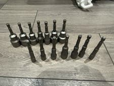 Image of 14 Pcs Magnetic Hexagon Socket, 6-19mm Hex Shank Magnetic Nut Setter Driver, He