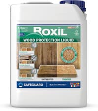 Image of Roxil Wood Waterproofing Liquid (5L Clear) Wood Preserver Outdoor, Wood Sealer f