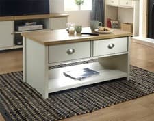 Image of Lancaster 2 Drawer Coffee Table Cream