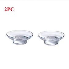 Image of PACK OF 2 / Standard Replacement Glass Soap Dish High Quality - Transparent 2026