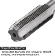 Image of 3pcs Metric Hand Tap and Die Set, M12 x 1 Taper/Bottom Thread Taps + Round Die,