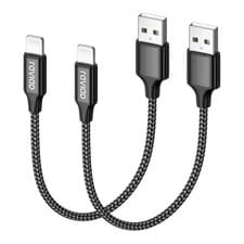 Image of 2x iPhone Short Cable 30cm, [Mfi Certified] 2.4A USB A to Apple Charger Cable