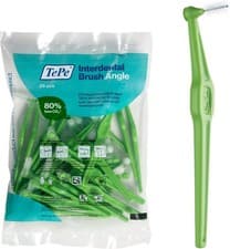 Image of TePe Angle Green 0.8mm Interdental Brush - Pack of 25 Brushes