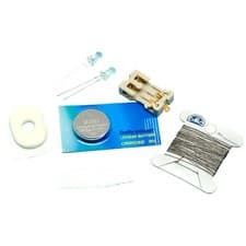 Image of Light Stitches Soft Switch and Conductive Thread Kit Pink LEDs