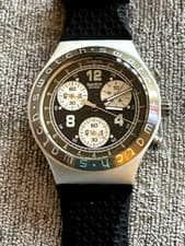 Image of SWATCH WATCH YCS1004 MENGEDENGA IRONY CHRONOGRAPH 1996 ORIGINAL