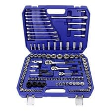 Image of Blue Spot Tools 1/4" 3/8" 1/2" Inch Metric & SAE Socket & Spanner Set 120 Piece