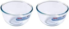 Image of 2x Pyrex Classic Fridge Freezer Oven Microwave Dishwasher Glass Mixing Bowl 2L