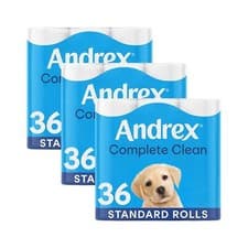 Image of Andrex Toilet Rolls x108 Classic Clean Fragrance-Free 2 Ply Toilet Paper