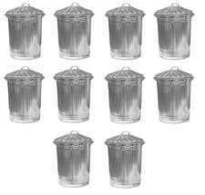 Image of Heavy Duty 90L Galvanised Metal Dustbin Tapered Animal Storage UK Manufacturer