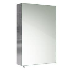 Image of Bathroom Mirror Cabinet Wall Hung Mount Single Door Stainless Steel 600 x 400mm