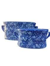 Image of Set of 2 Daisy Design Footbath / Garden Planters: Floral Crocus Patio Indoor