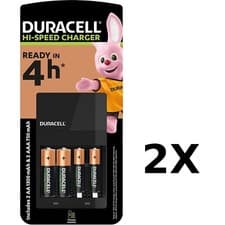 Image of 2X Duracell 4 Hour Charger For AA/AAA + 2XAA & 2XAAA Batteries CEF14