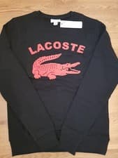 Image of Lacoste Crocodile Logo Sweatshirt Black