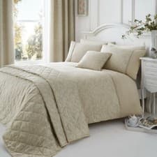 Image of Ebony Floral Jacquard Duvet Set: Natural Luxury Cotton Rich Fabric (Double)