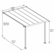 Image of Garden Patio Cover Palram Canopia Olympia White