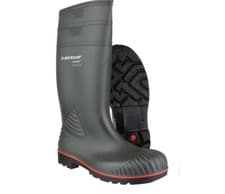 Image of Dunlop ACIFORT Slip Resistant  STEEL TOE CAP Agricultural Wellington BOOT Green
