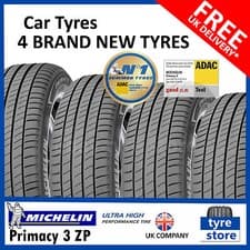Image of 4X New 205 55 16 MICHELIN PRIMACY 3 ZP RUN FLAT 91H 205/55R16 2055516 (4 TYRES)