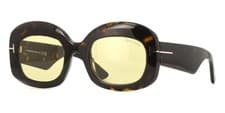 Image of Tom Ford Sunglasses Carmen TF 1219 52E Havana Brown Frame Yellow Lens 53-23-140