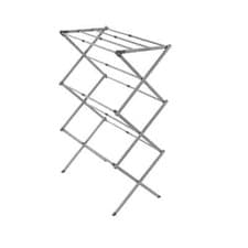 Image of 3 Tier Foldable 15m Drying Clothes Airer Durable Steel Rack with Non Slip Feet