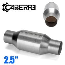 Image of Universal 2.5" Sports Cat Catalytic Converter High Flow 400 Cell Stainless Steel