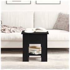 Image of Coffee table Black oak 40 x 40 x 42 cm Engineered wood Modern 1-Shelf Minimalist