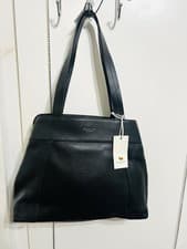 Image of Radley London Black Shepherdess  leather shoulder bag with dust bag new with tag