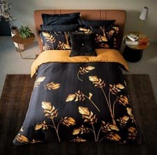 Image of Ted Baker Gilded Floral Black Duvet Cover Set - Includes Pillowcases - Free Post