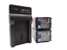 Image of 2x BP-827 Battery & USB Charger for Canon LEGRIA HG20 HG21 HF M400 M406 XA10
