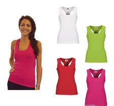 Image of Women's T Shirt Vest Top Sleeveless Cotton Stretchy 4 Colours Sizes UK Size 6-16