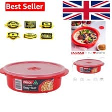 Image of Microsafe 750ML Red Microwavable Food Container - BPA Free & Dishwasher Safe