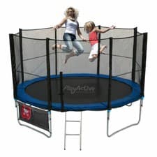 Image of Trampoline 10FT With FREE Rain Cover, Ladder, Safety Net Enclosure, + Shoe Bag