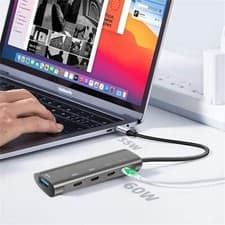 Image of 5Gbps USB C Hub USB C Splitter USB C to USB C/USB 3.0/Type C PD60W Multiport UK