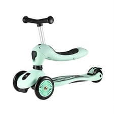 Image of 2in1 Scooter with Seat GREEN Stand or Sit Tilt Steering with Rear Brake Age 3+