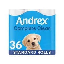 Image of Andrex Toilet Rolls 36, 72 or 108 Classic Clean FragranceFree 2 Ply Toilet Paper