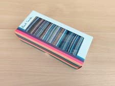 Image of PAUL SMITH Signature Multi Stripe Socks Pack of 3 in Box *Made in Italy*