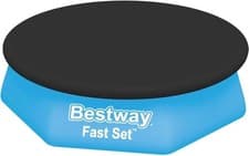 Image of Bestway 58032 Flowclear Pool Cover for Fast Set Pools, Black, 244 cm PVC £12.99