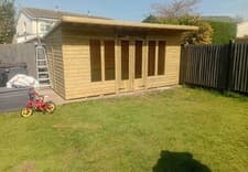 Image of 14x8 Pent Summerhouse Made From 21’mm Loglap 3x2 Pressure Treated Framework