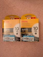 Image of 2 x KODAK 10XL Black Ink Cartridge Genuine Official NEW Sealed