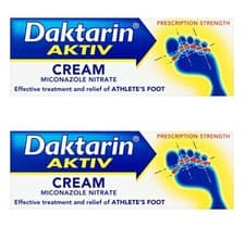 Image of 2 x DAKTARIN Aktiv Cream (30g) Miconazole Nitrate 2% w/w Athlete's Foot