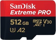 Image of SanDisk Extreme PRO 512GB microSDXC UHS-I Card A2 V30 200MB/s 4K UHD