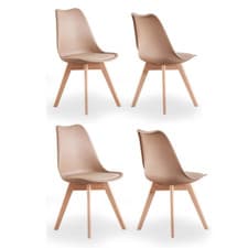 Image of Dining Chairs Set of 4 Modern Padded Seat Set of 4 UK Jamie Lorenzo Contemporary