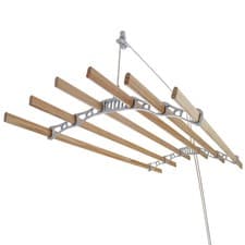 Image of Clothes Airer Ceiling Pulley Maid Traditional Mounted Dryer 6 Lath 2m White