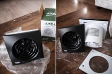 Image of AIR 6 Lite-100T Quiet Bathroom Extractor Fan with Timer 100mm Black 4''