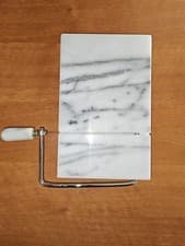 Image of White Marble Cheese Board Cutting Stylish Appetizer Platter Parties