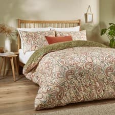 Image of Anika Paisley Soft Touch Duvet Cover Set - Single/Double/King
