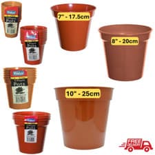 Image of Plant Pot Garden Plastic Terracotta Pots Cultivation Outdoor Whitefurze 3-10"